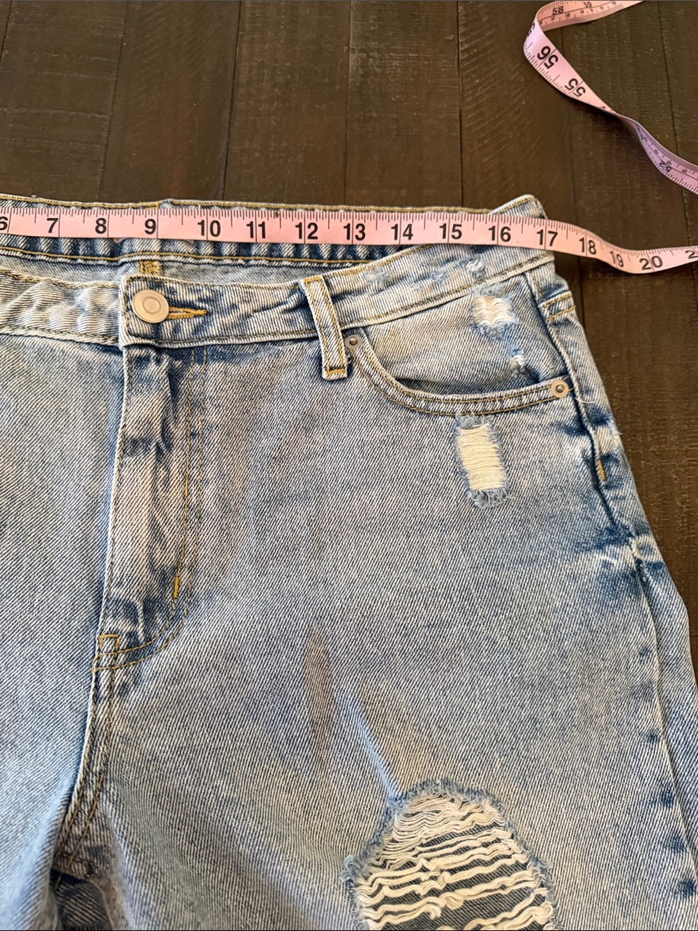 Anthropologie Avec Les Filles Light Blue Distressed Cropped Girlfriend Jeans - Picture 8 of 11